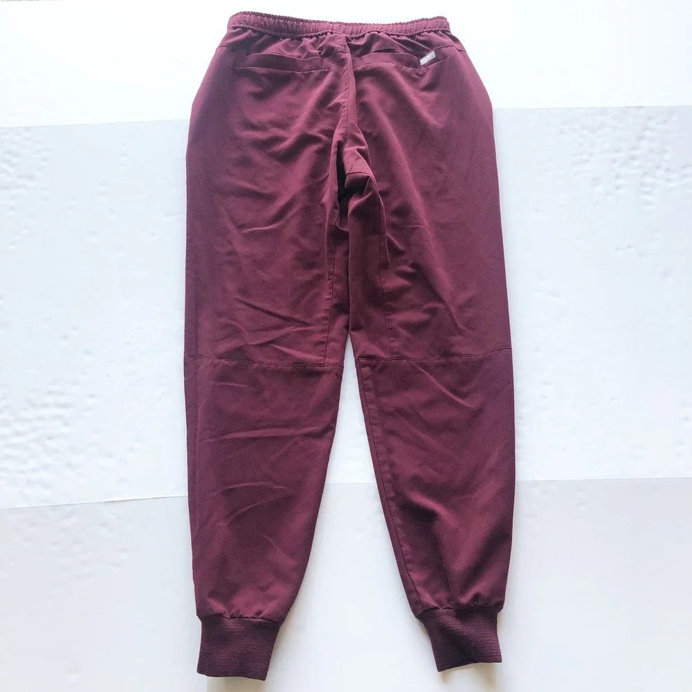 Figs Pants Mens Medium Tansen Jogger Scrub Burgundy Maroon Technical Collection